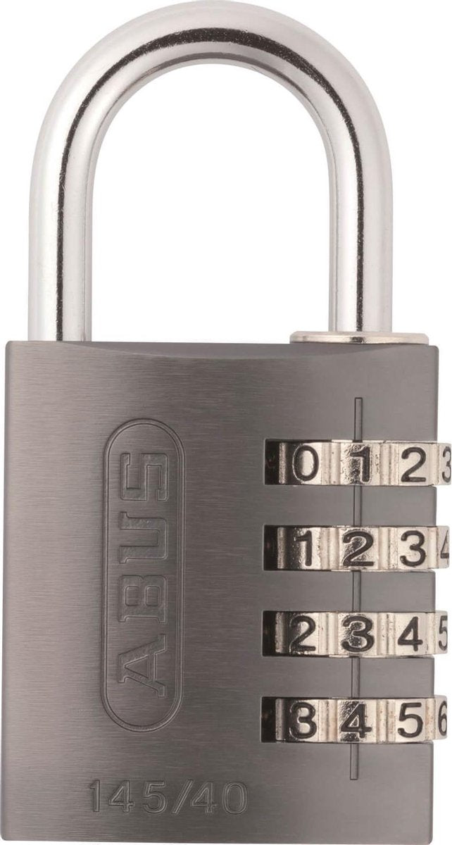 Abusnummer hængelås 145 40 Titanium Gray - 7 cm