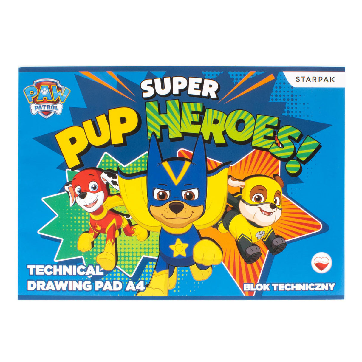 Paw patrulje tegneblok a4, 10 ark