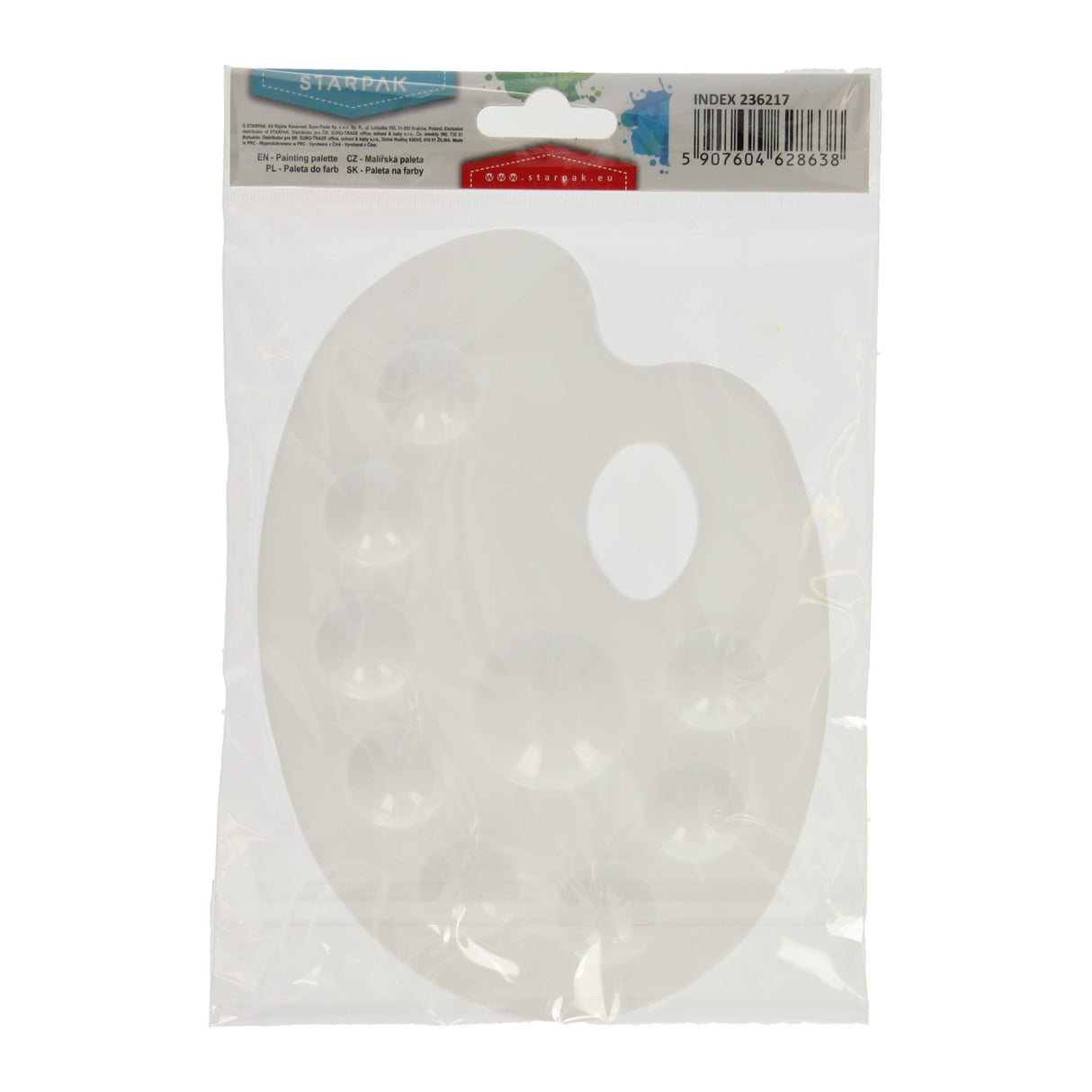 Malerpalet hvid 9 rum