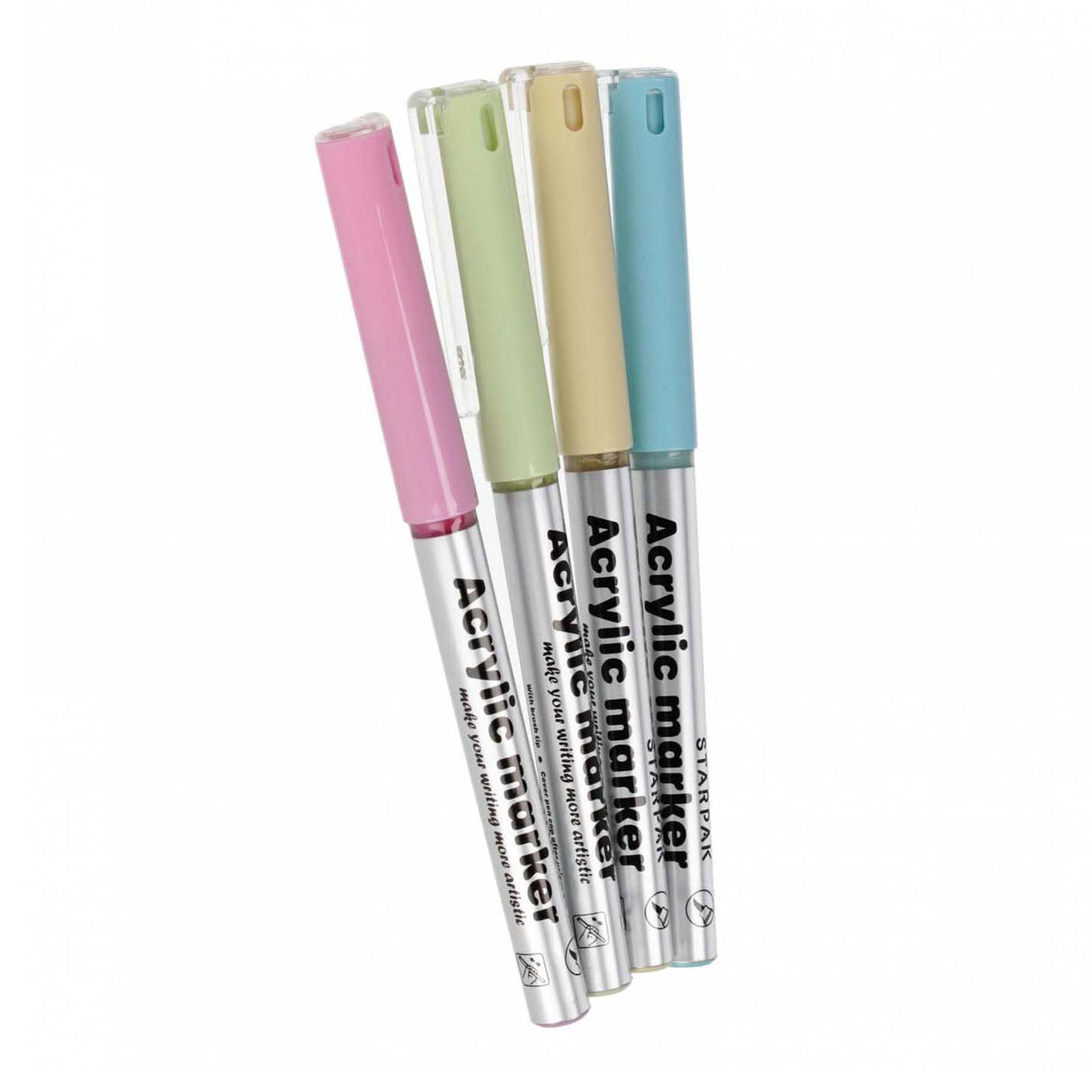Akryl pastel tuscher, 4 stk.