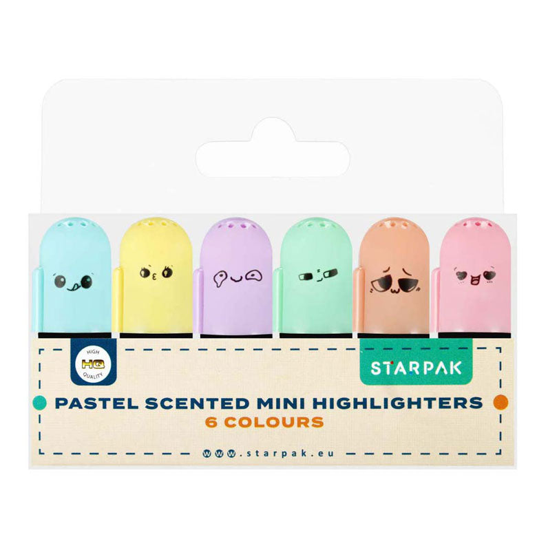 Mini duftende highlighter pastel, 6 stk.