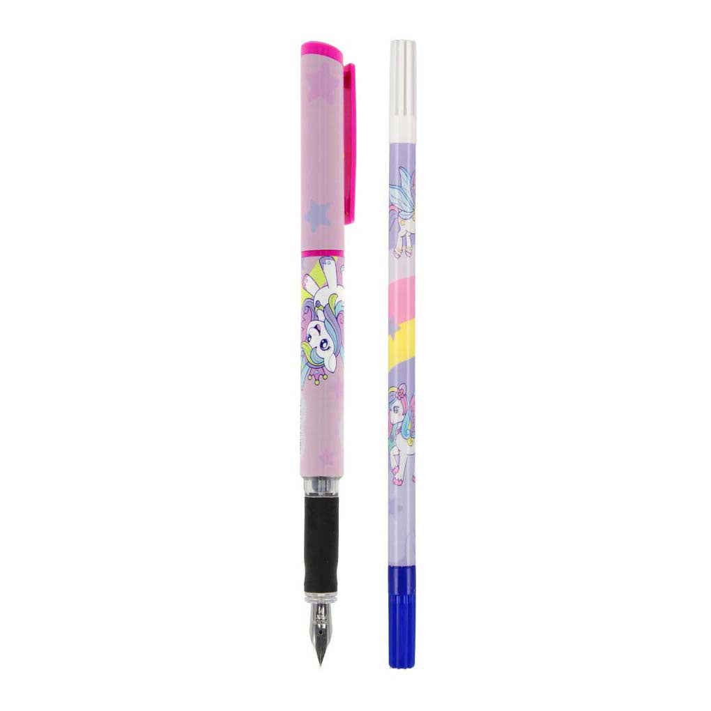 Fyldepen med 2 refills og unicorn blækfjerner