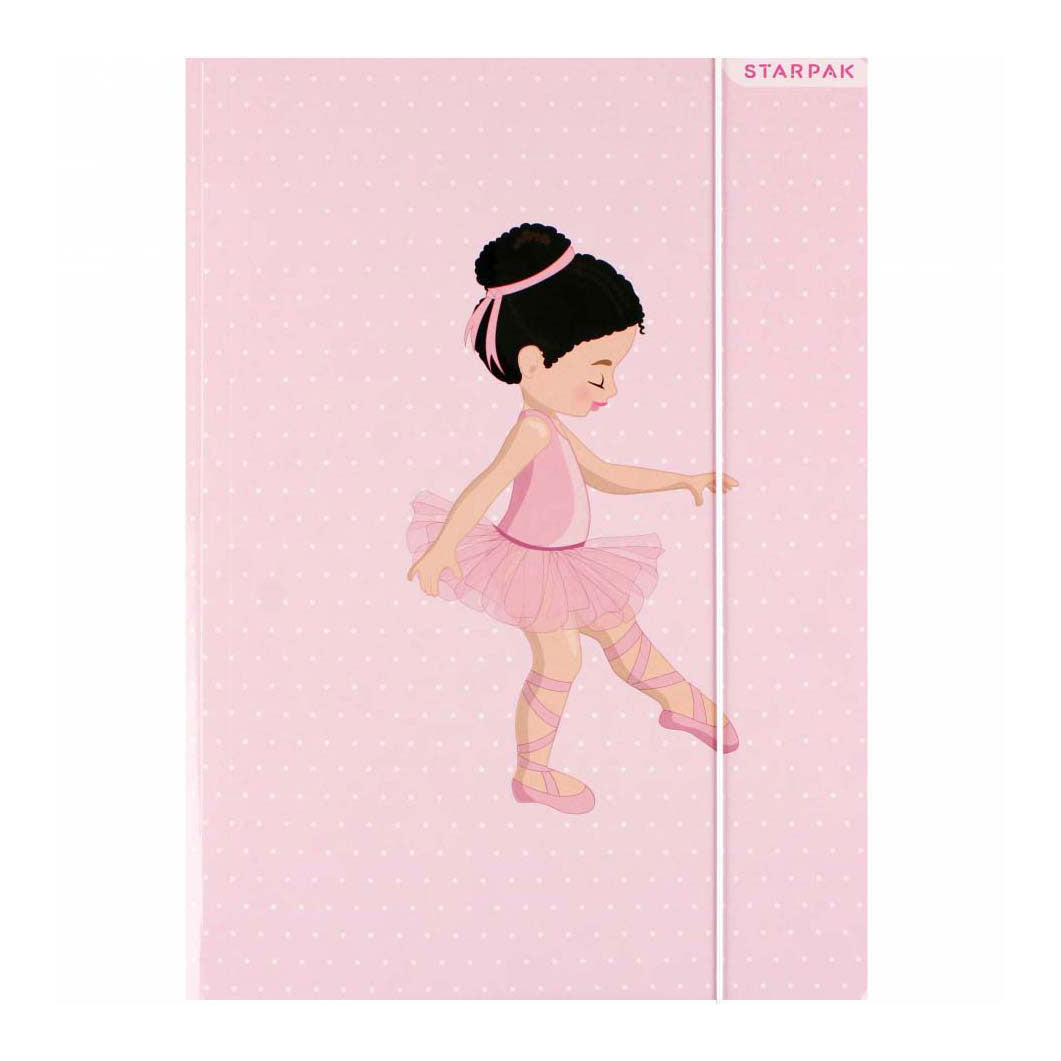 Mappe med elastisk A4 ballet