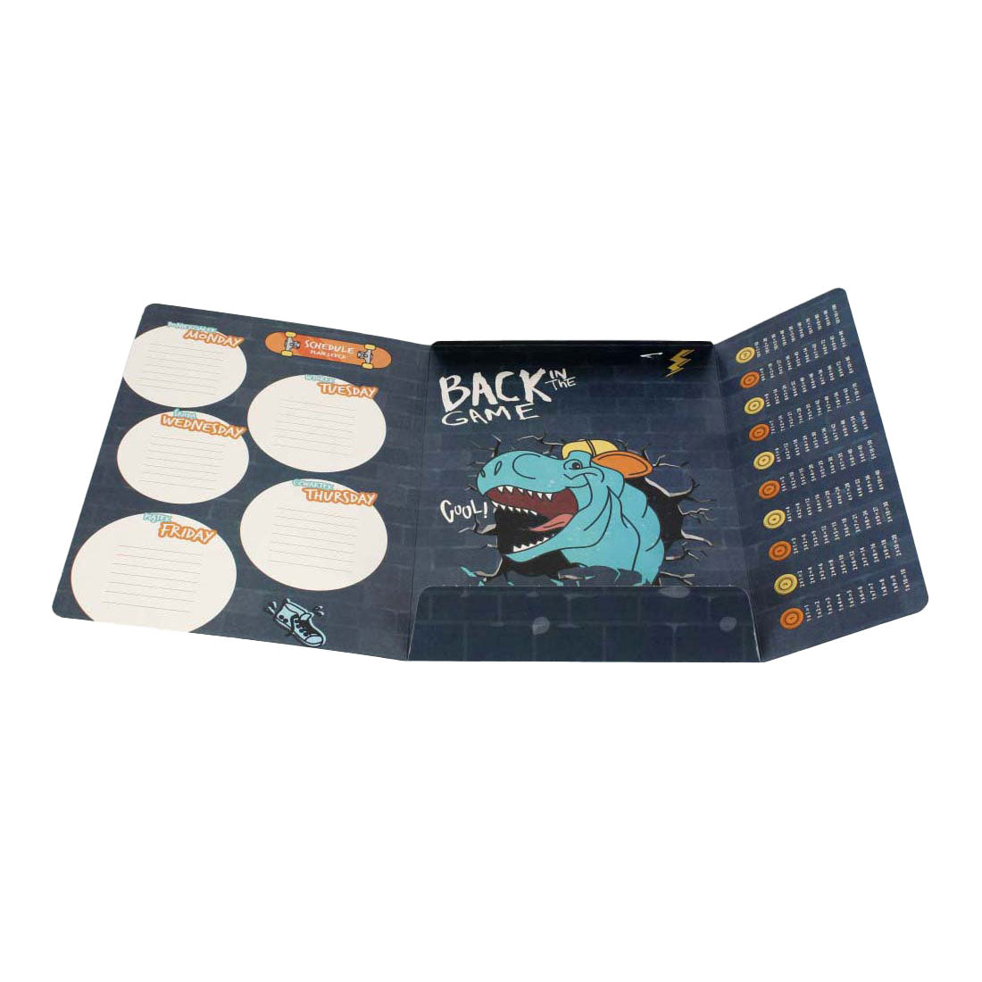 Mappe med elastisk A4 skate dino