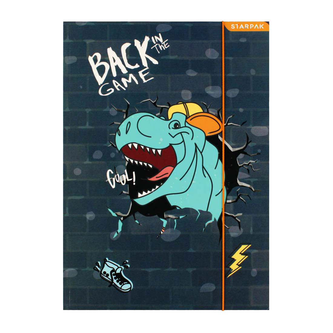 Mappe med elastisk A4 skate dino