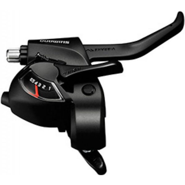 Shimano skifter (højre) med bremsegreb 6 gear st-ef41 - sort