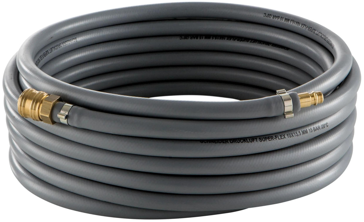 Schneider airsystems druckluftschlauch super-flex super-luft trykslange monteret 10 meter