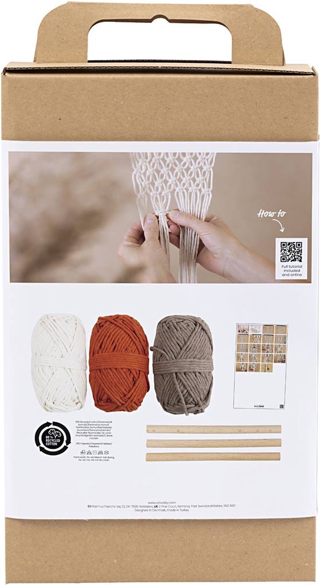 Kreativ virksomhed https: www.cchobby.nl hobbyset-macrame-bloemenhanger-1-doos