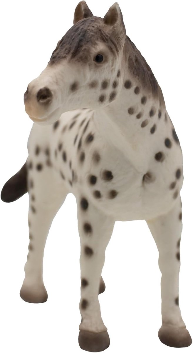 Bullyland 62621 – legefigur og samlerfigur knabstrupper-hingst – ca. 12 cm – naturtro og rigt detaljerede – ideel som pædagogisk legefigur, kagepynt eller lille gave til børn fra 3 år.