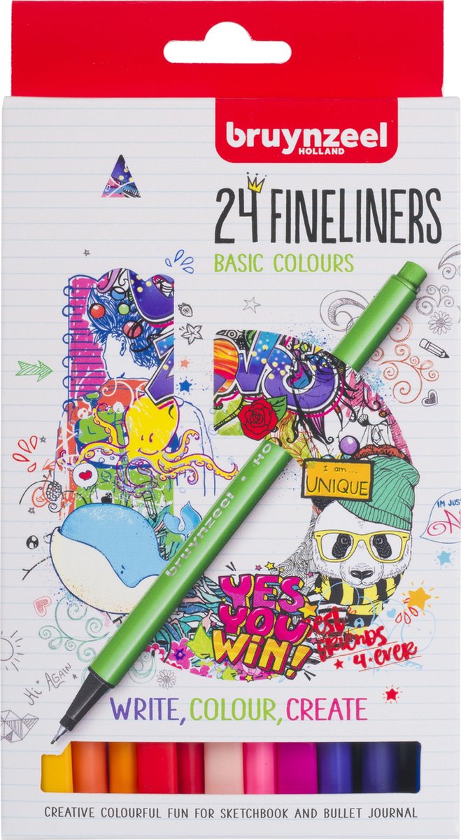 Bruynzeel Fineliners, 24 ..