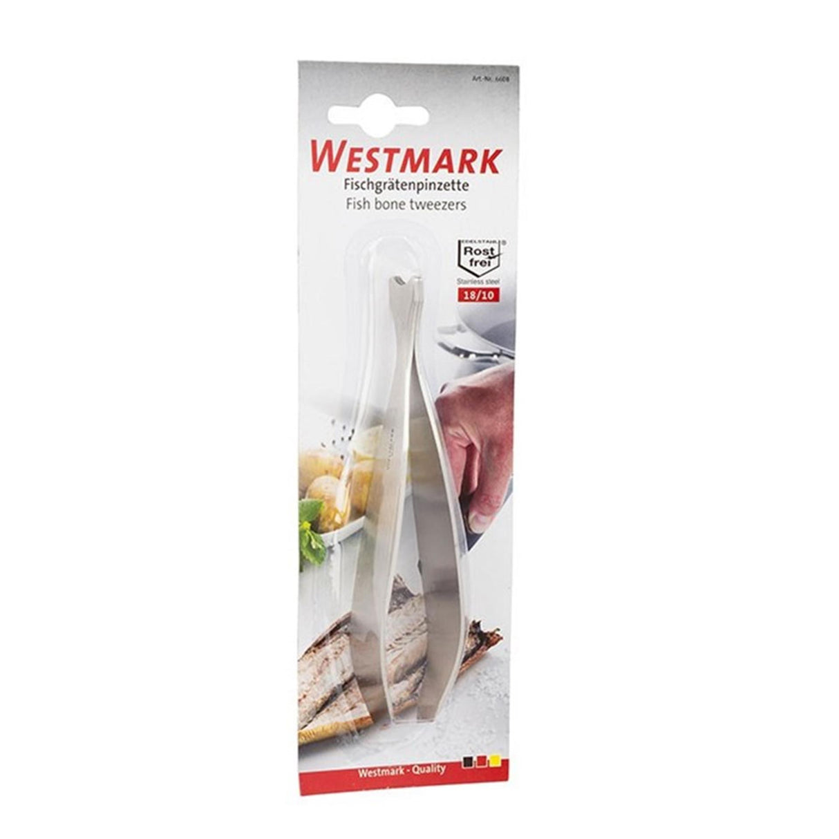 Westmark sildebenspincet - rustfrit stål - 138x26x32mm