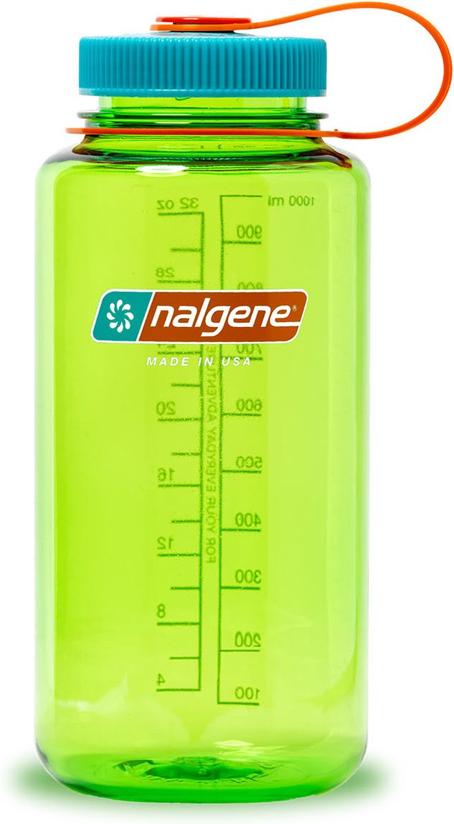 Nalgene - wide mouth bottle - drinking bottle - water bottle - leak proof - 1000ml - bpa free - sustain - pear