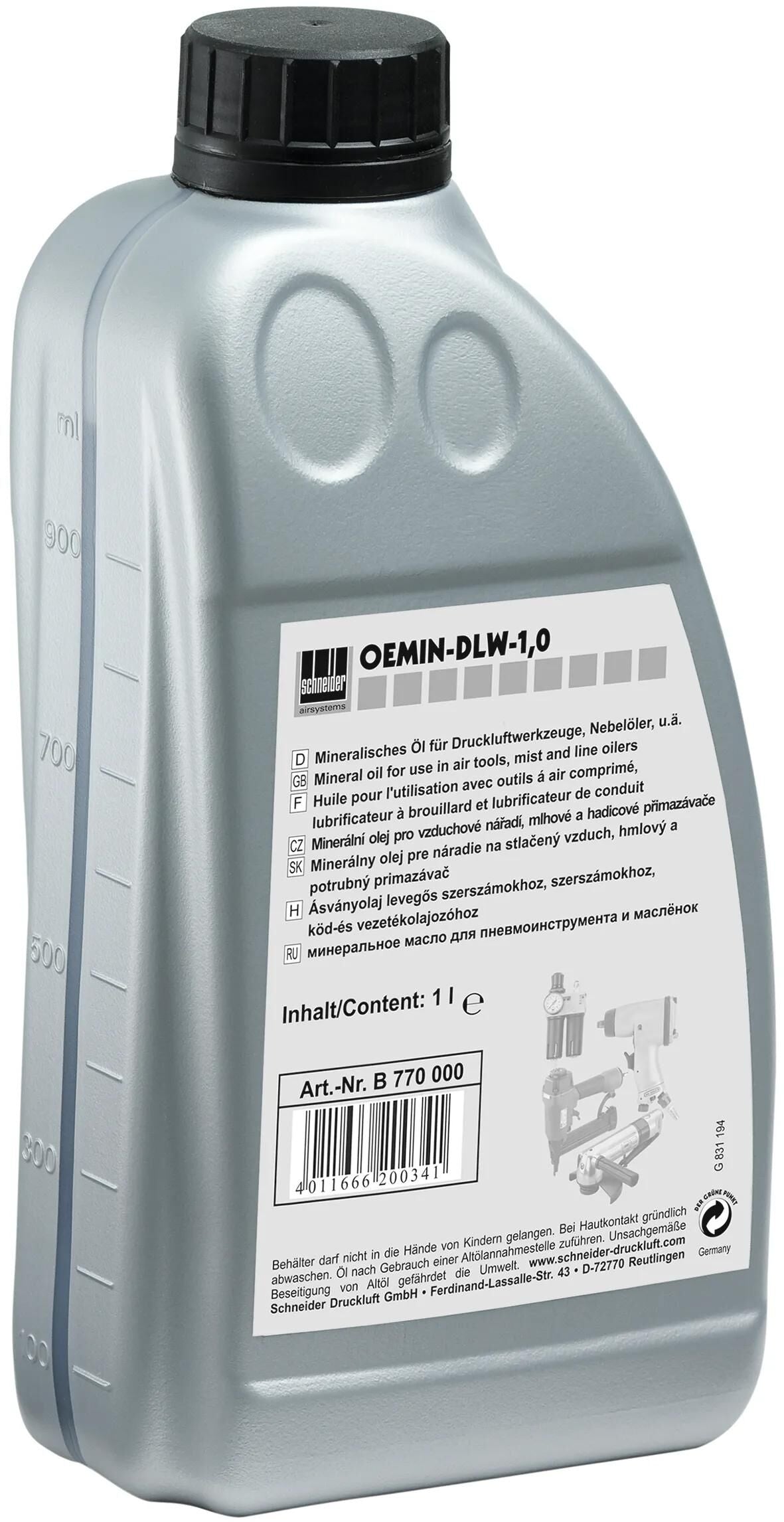 Schneider airsystems schmieröl oemin-dlw spec. olie til komprimeret so
