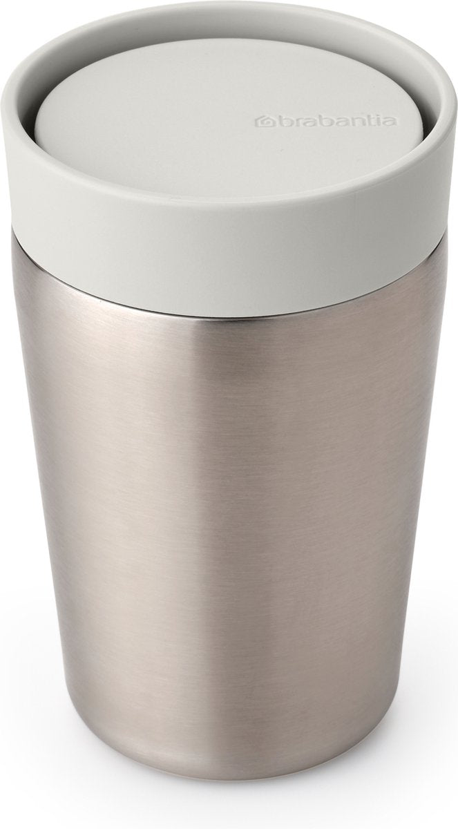 Brabantia make take termokandekop - kaffekop to go - 200 ml - lysegrå