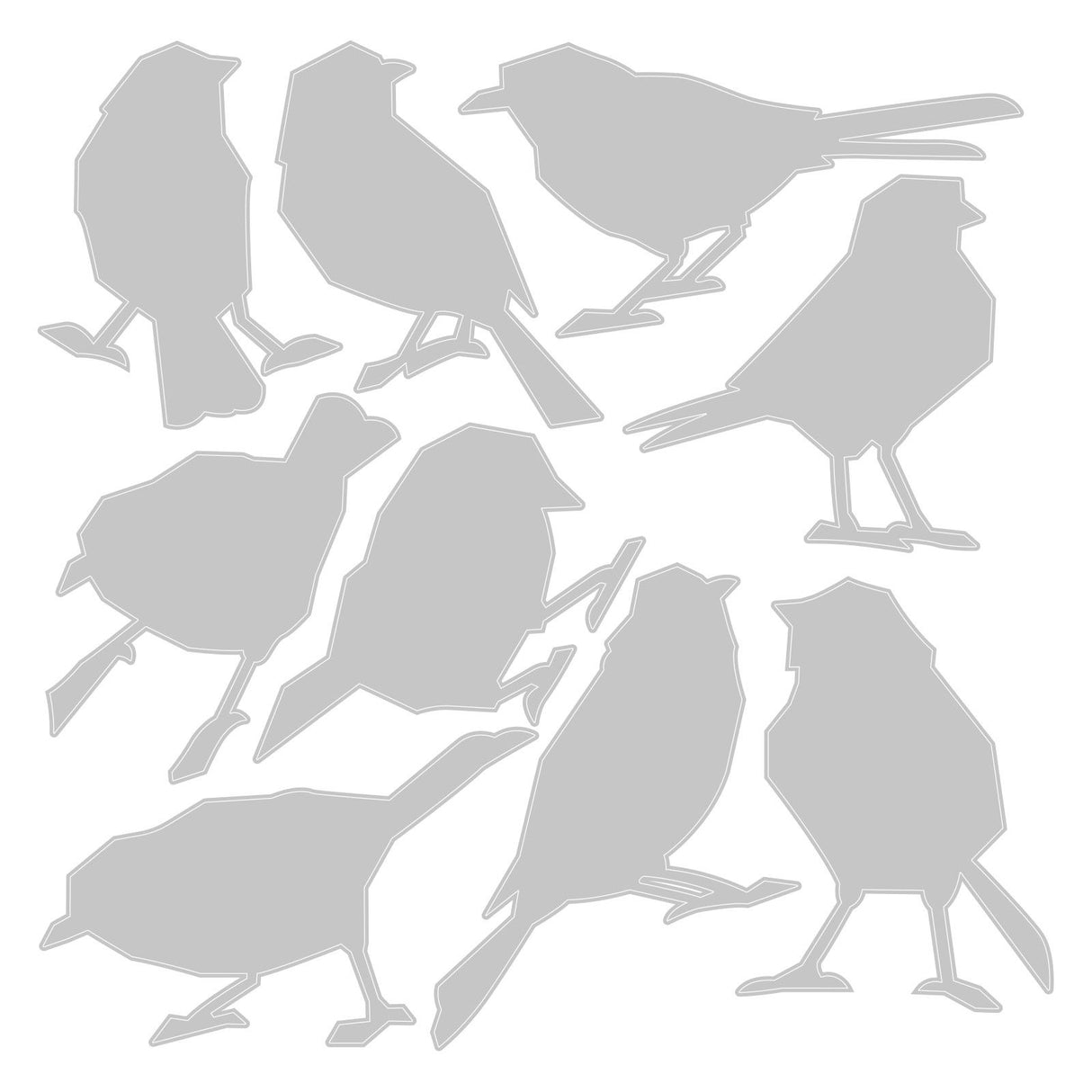 Sizzix • tim holtz thinlits die sæt silhouette birds 9stk