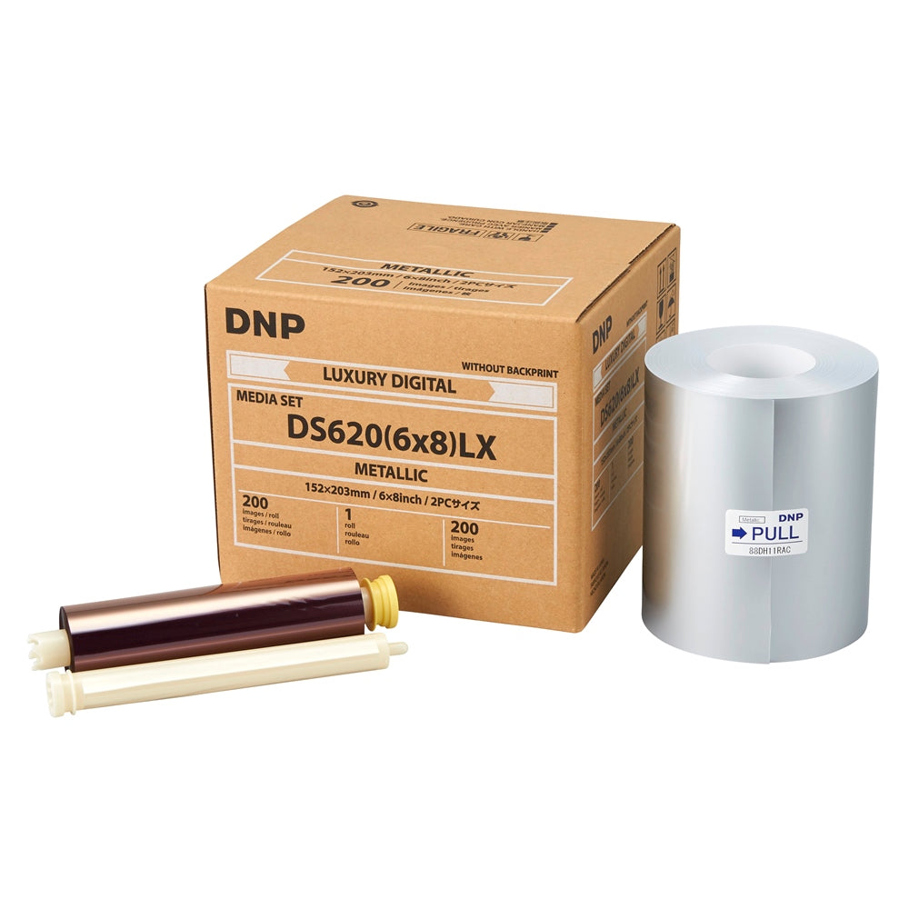 DNP papir metallic 1 rulle á 200 stk. 15x20 til ds620