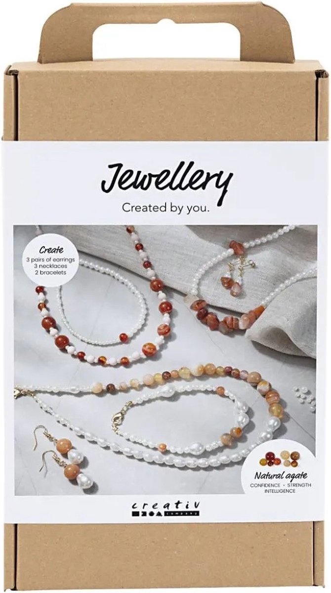 Kreativ virksomhed https: www.cchobby.nl hobbysæt-smykker-beige-burnt-orange-white-mother-of-pearl-1-box
