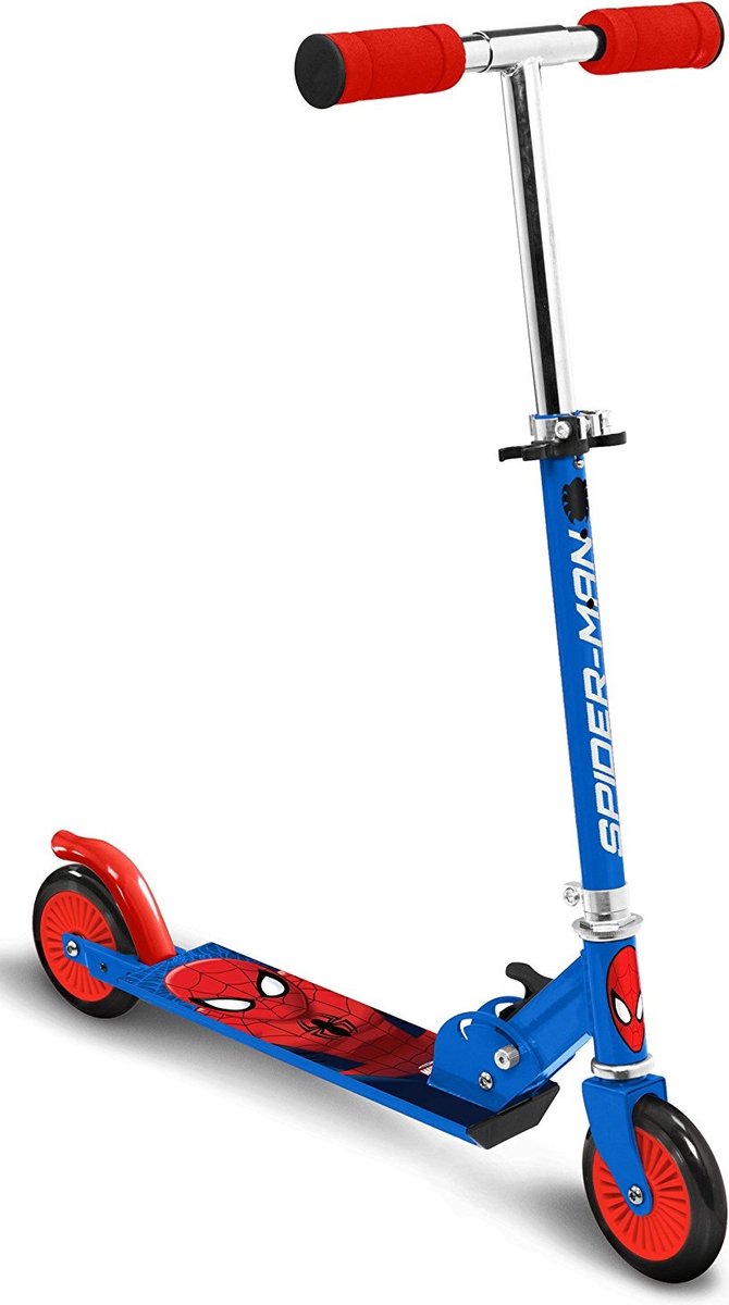 Marvel spider-man - scooter - drenge - blå; rød