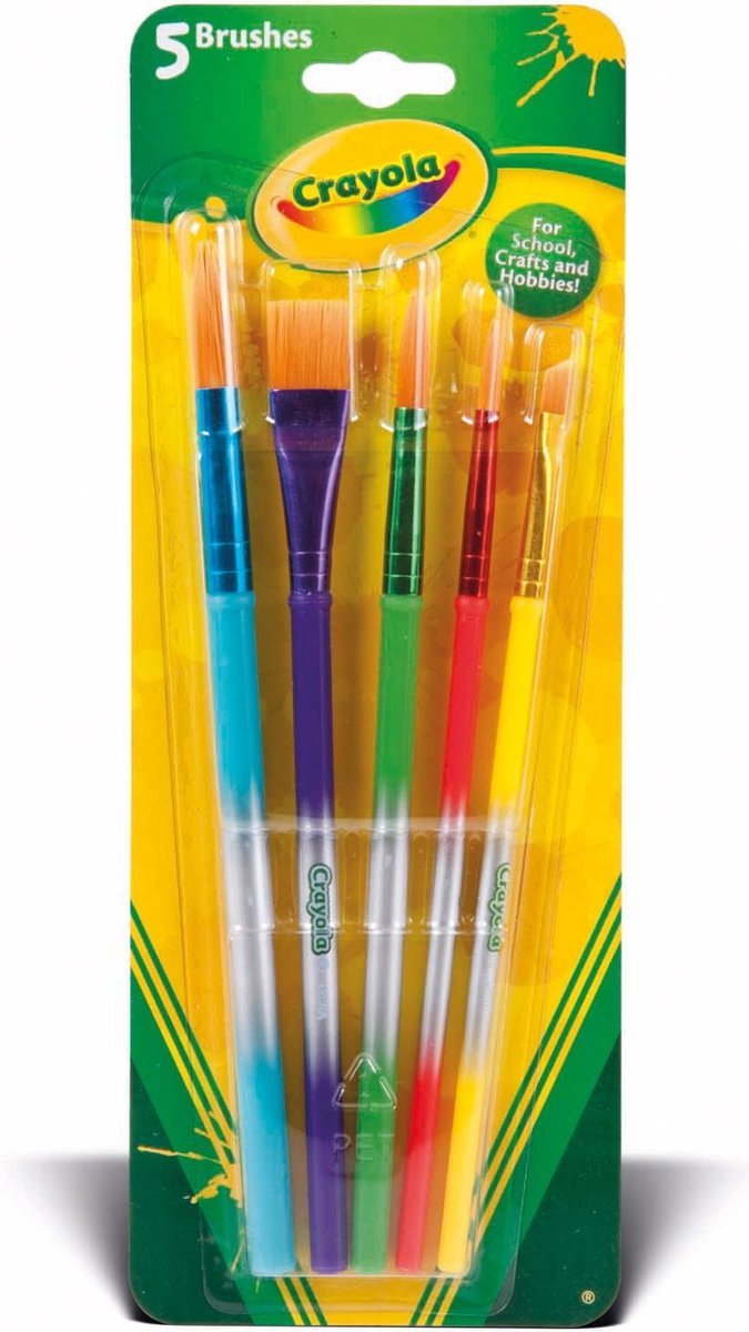 Crayola - hobbybørste - 5 børster - til børn