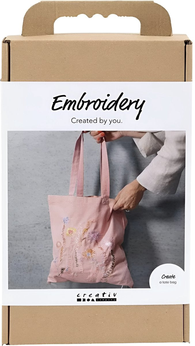 Creativ virksomhed https: www.cchobby.nl hobbyset-embroidery-carrier-bag-lightpink-1-box