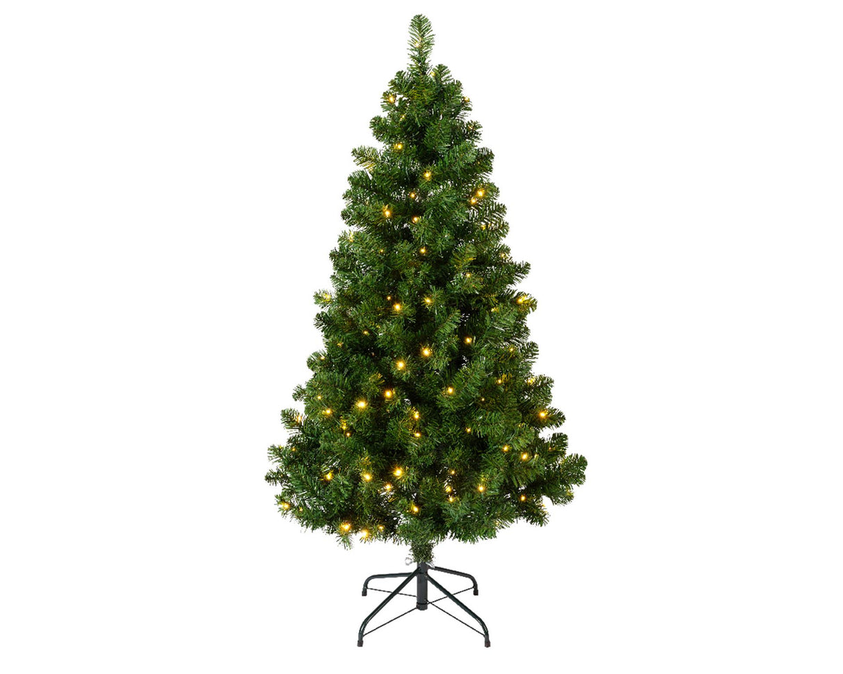 Everlands kunstigt juletræ imperial pine 150 cm højt, oplyst med 170 integrerede varmhvide LED-lys