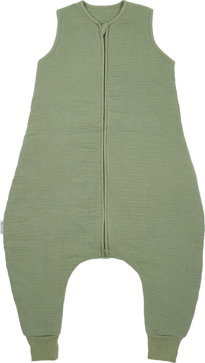 Meyco baby uni baby vintersøvn overall trøje - forvasket hydrofil - olivengrøn - 104 cm - 2,0 tom