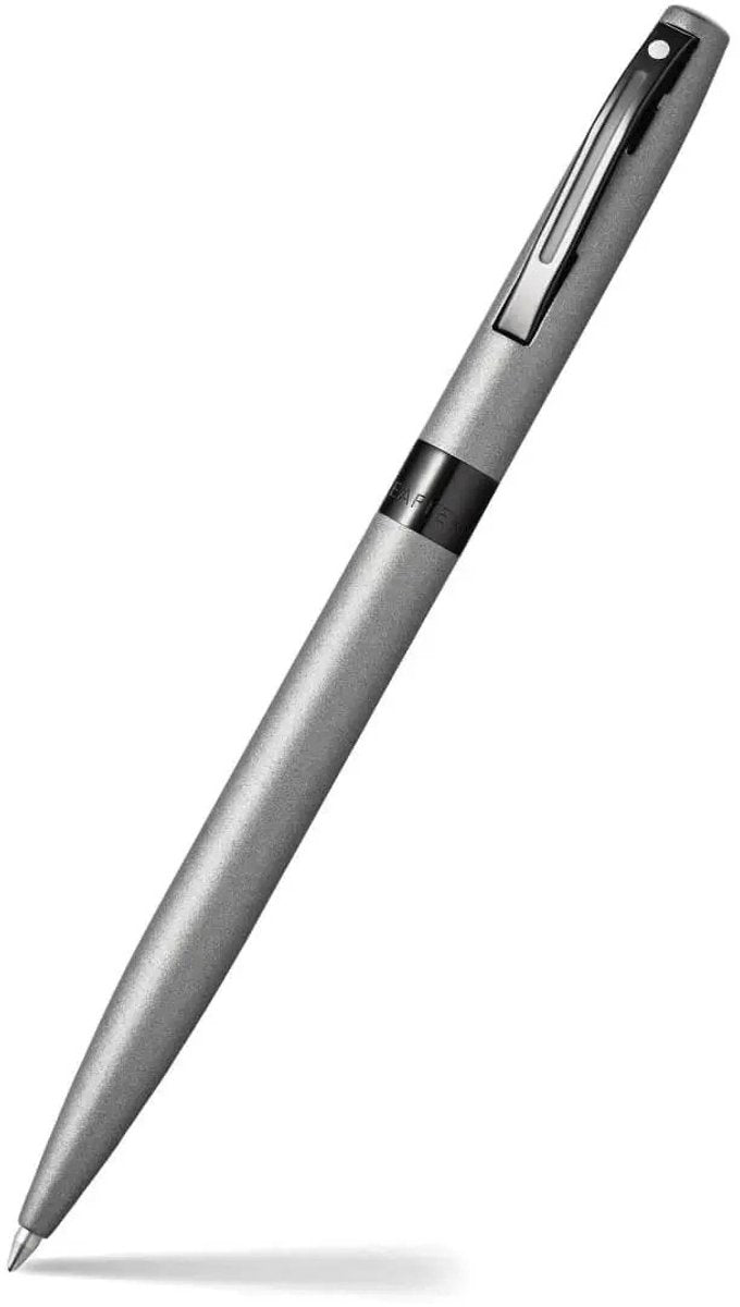 Sheaffer kuglepen reminder e9019 - mat grå lak sort pvd belægning - sf-e2901951