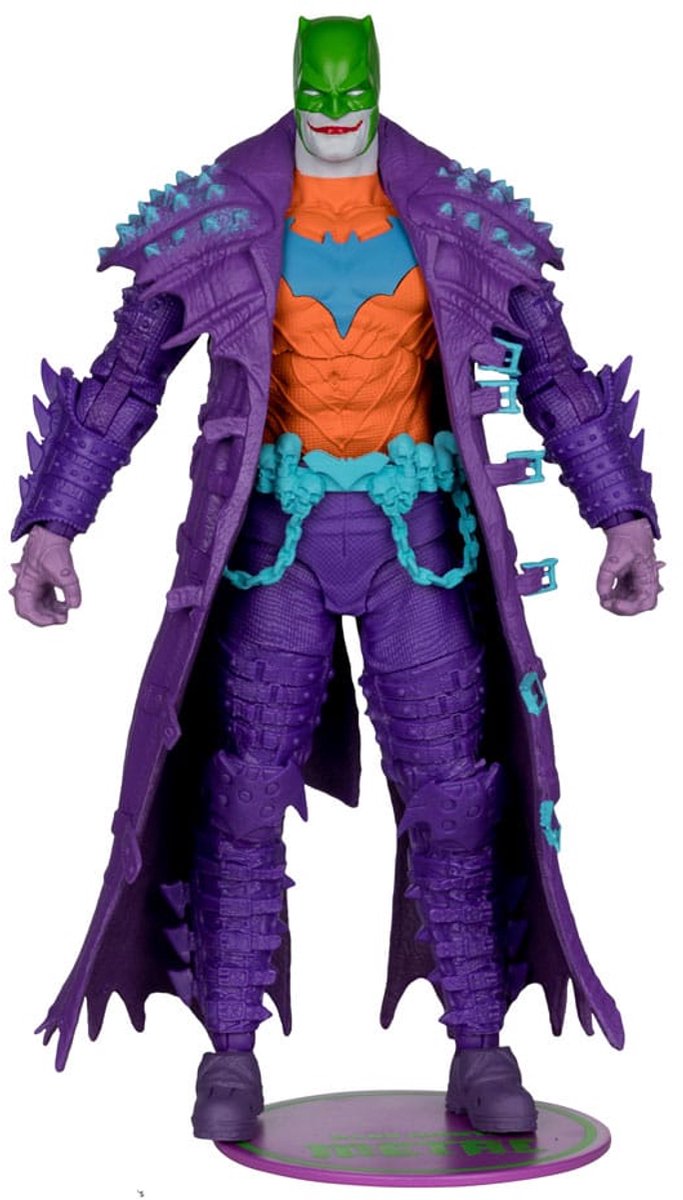 Mcfarlane toys dc multiverse actionfigur batman (mørke nætter: death metal) jokeriseret (guld label) 18 cm actionfigur