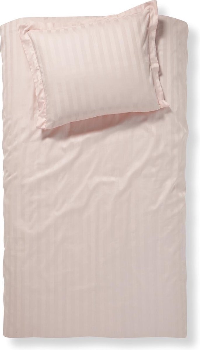 Damai linea - dekbedovertrek - 140x200 220 cm - eenpersoons - blush + 1 kussensloop 60x70