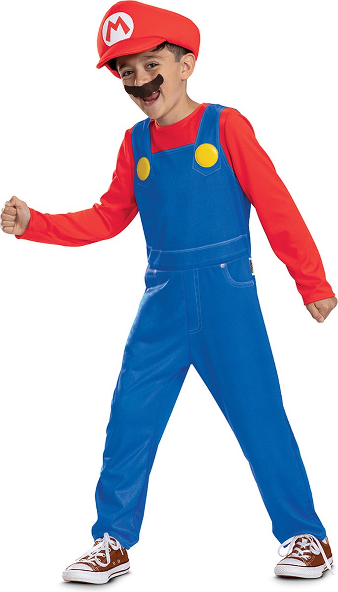 Disguise Nintendo - Super Mario Bros, Mario Elevated Fancy Dress Up, Størrelse S (4-6 år), Barn