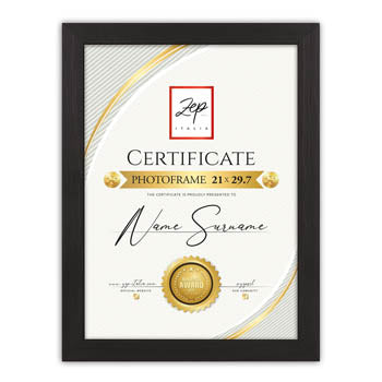 Zep v4729b certifikat sort 29,7x42 cm
