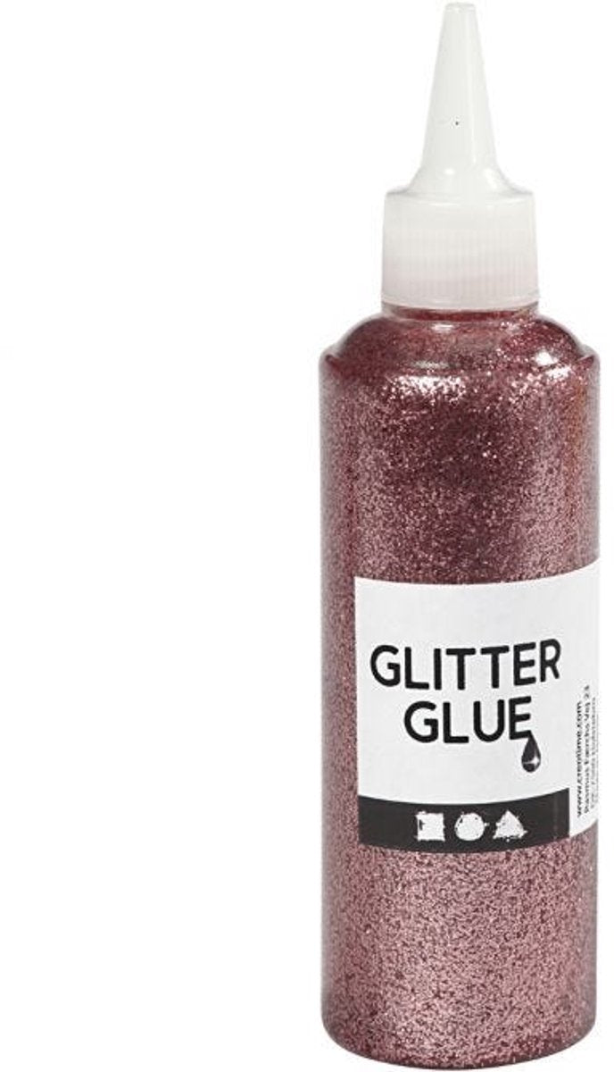 Creativ firma glitterlim lys pink, 118ml
