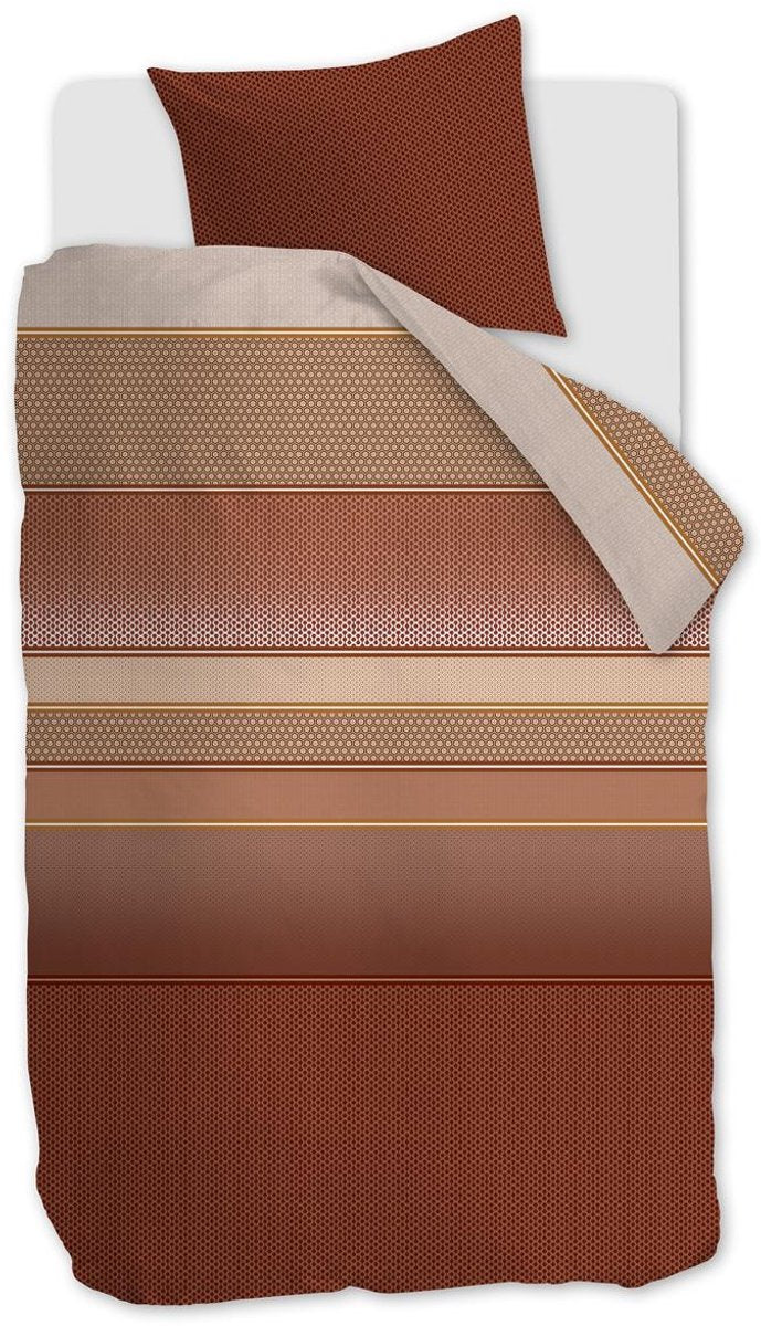 Beddinghouse romeo dekbedovertrek - eenpersoons - 140x200 220 cm - steenrood