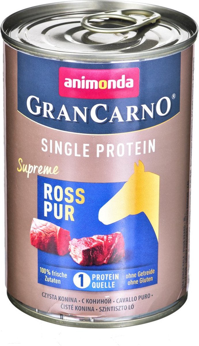 Animonda grancarno enkelt protein smag: hestekød - dåse 400g