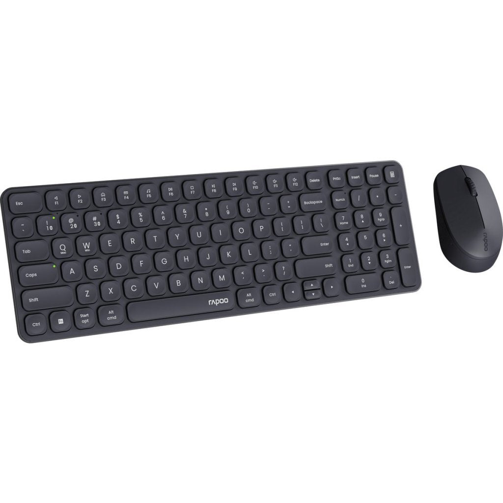 Rapoo 9310m combo sæt qwerty(nl) tastatur + mus sort