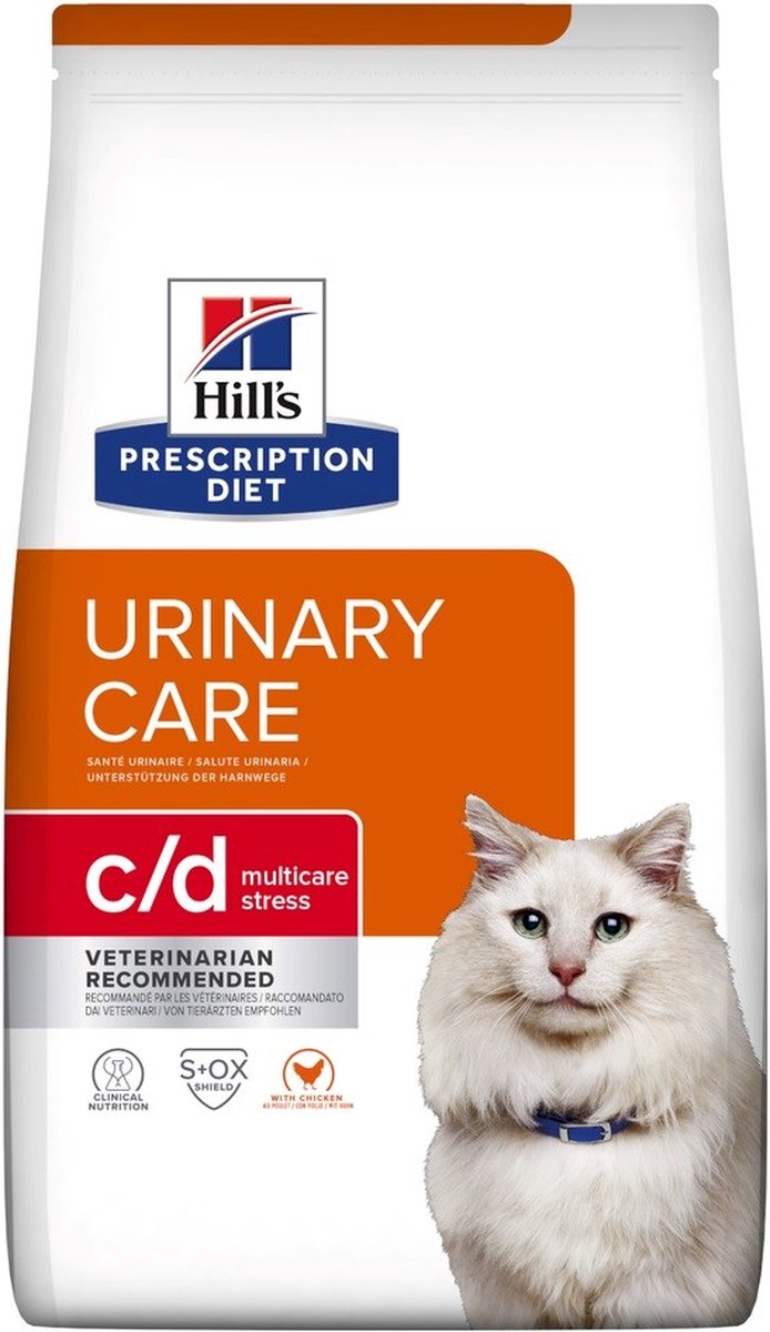 Hills receptdiæt c d - urinstress - kylling - kattefoder - 1,5 kg