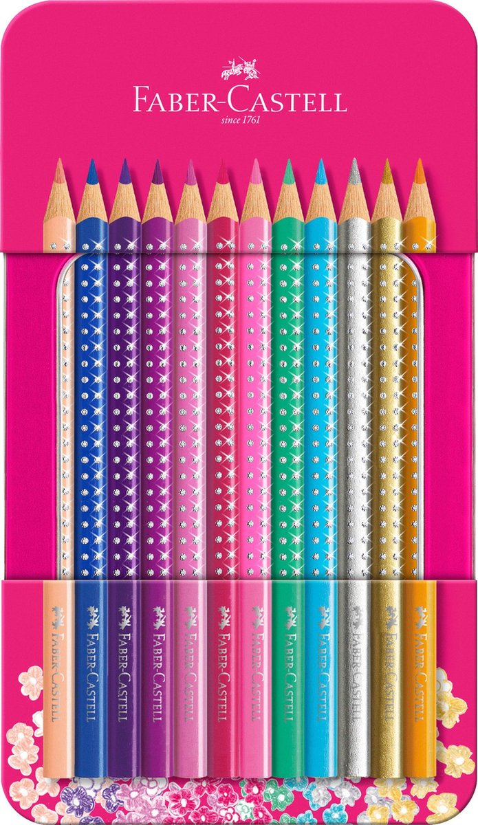 Faber-castell sparkle farveblyanter - 12 stykker i en dåse - fc-201737