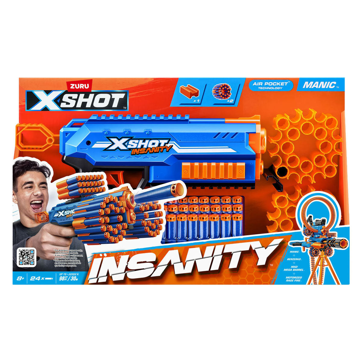 Zuru x-shot sindssyge manic - 24 pile
