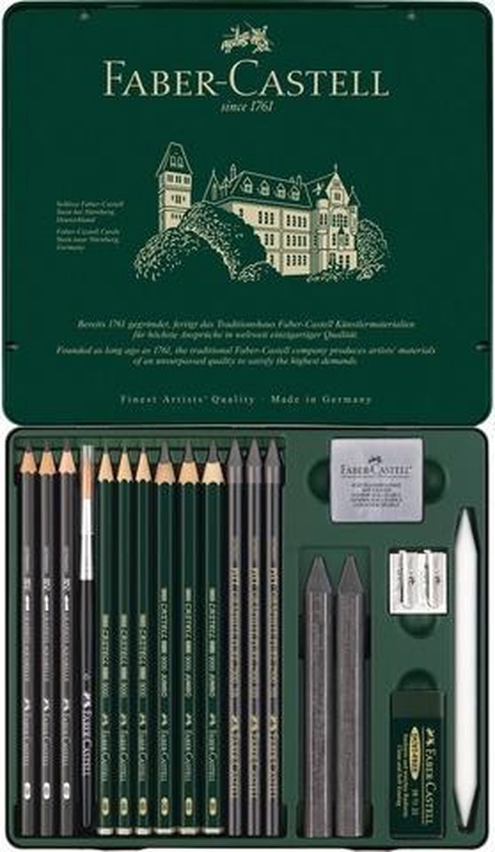 Faber-castell grafit sæt - pitt - 19 dele - fc-112973