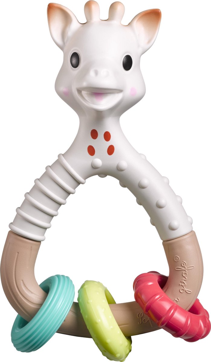 Sophie the giraffe so'pure natur'rings rangle - babylegetøj - barselsgave - baby shower gave - 100% biomaterialer - fra 3 måneder - 14,5x8x5 cm - flerfarvet