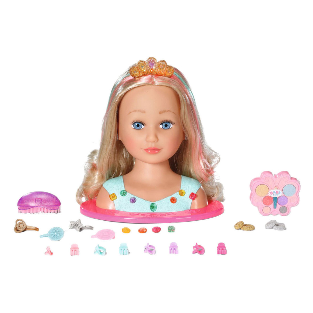 Zapf creation baby born styling make-up og hovedprinsesse - 27 cm
