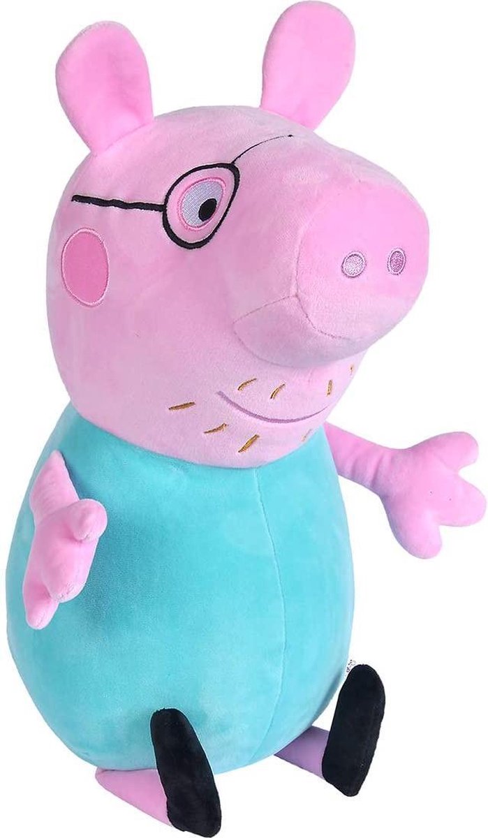 Simba peppa gris papa junior 37 cm - krammetøj