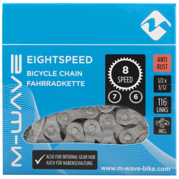 Messingleje m-bølge kæde 1 2x3 32 - 116 8v. kmc anti-rust