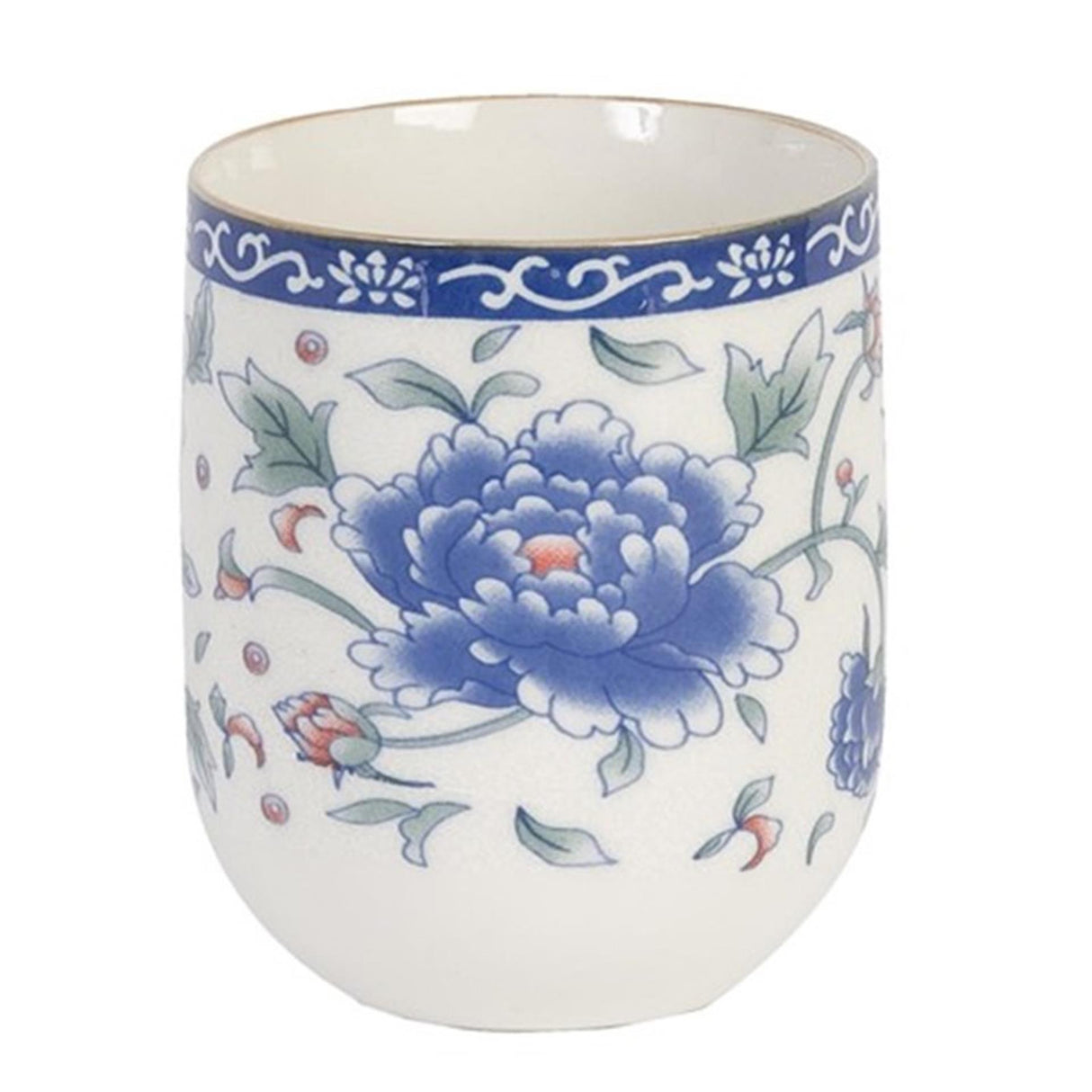 Clayre eef te eller kaffekrus blå blomst ø6x8cm 100ml