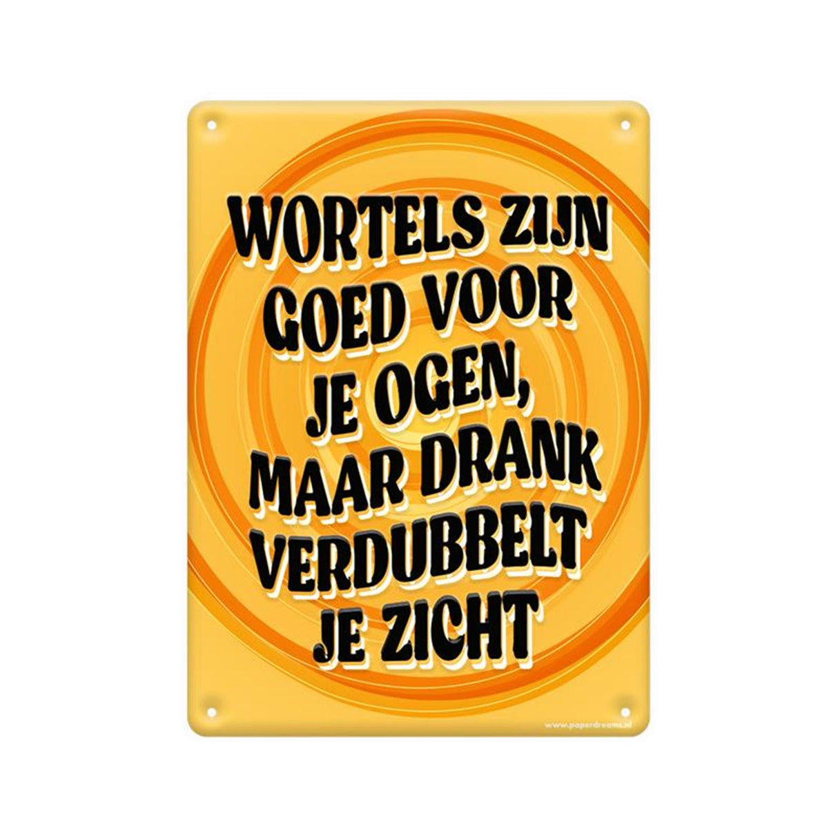 Paperdreams metal teksttavle 22x16,5cm - rødder er gode