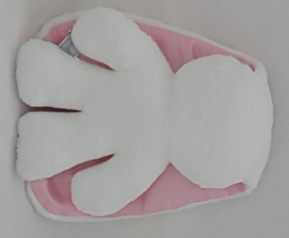 Snuggle bunny white with pink ears. 26 cm