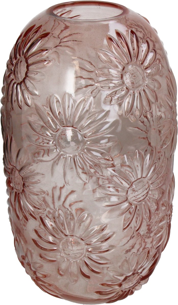 Hd collection vaas glas oranje 19x19x33,5cm
