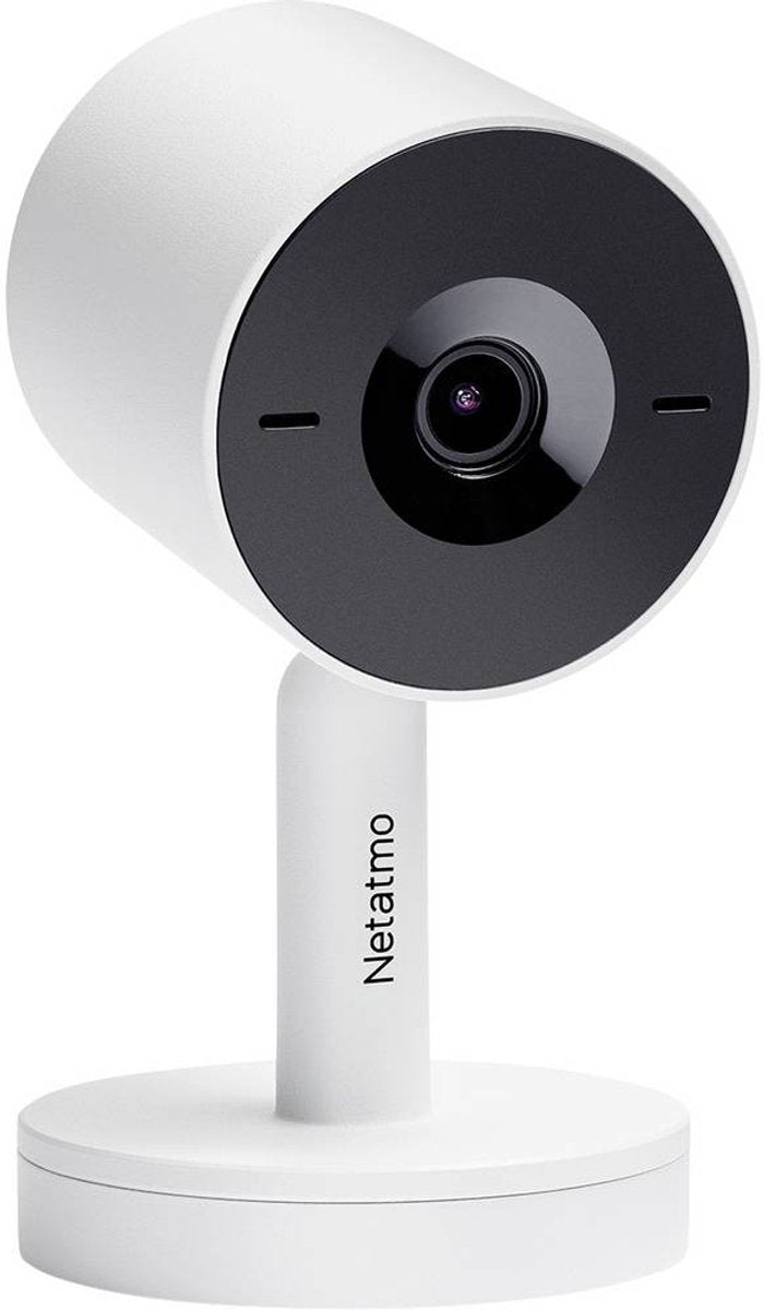 Netatmo smart indendørs sikkerhedskamera - overvågningskamera 2k - ansigtsgenkendelse - bevægelsesdetektion - nattesyn - fungerer med Google Home Apple Home Kit - intet abonnement - hvid - 1 stk.