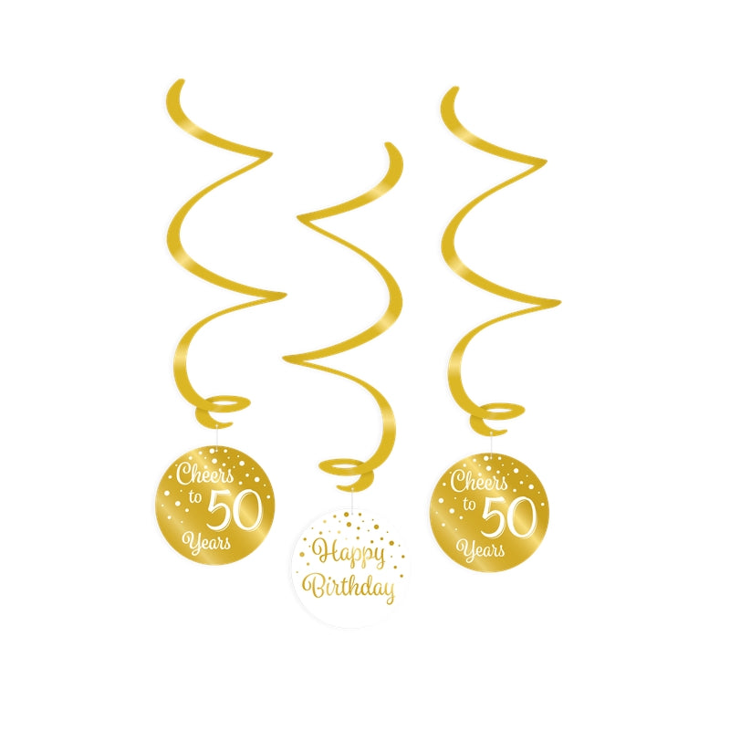Paperdreams swirl guirlander guld hvid - 50