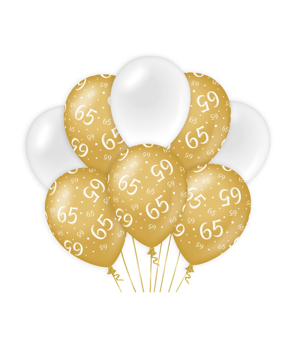Paperdreams dekorationsballoner guld hvid - 65